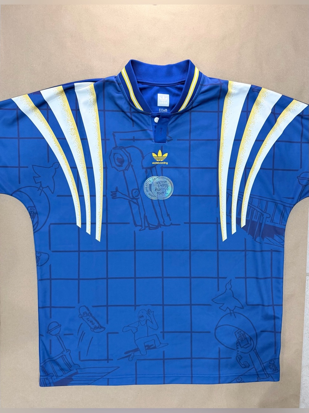 Adidas Skateboarding Rodrigo TX Jersey – XL Blue/Yellow